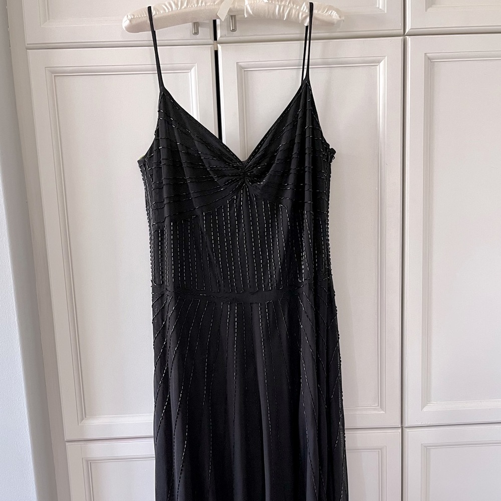 🖤Gorgeous semi-formal/formal dress!🖤beaded and lined, with side zipper (16)